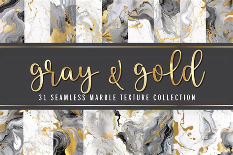 Grey, White and Gold Marble Texture Pack Graphic by AmusingOwl ...