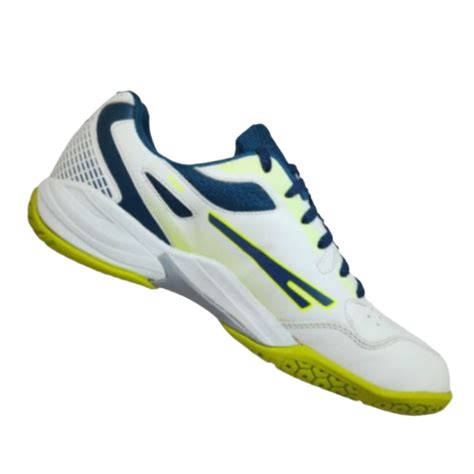 Sega Steps Badminton Shoes (White/Blue) – Jalandhar Style