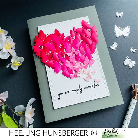 PFS-Butterflies Heart Card - H MADE BOUTIQUE