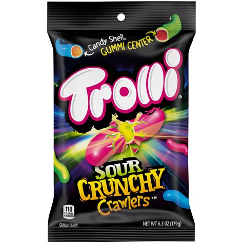 Trolli Sour Crunchy Crawlers Gummi Worms Candy Bag, 6.3 Oz - Walmart.com