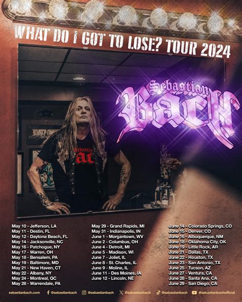 Sebastian Bach's 2024 North American Tour: See the Dates
