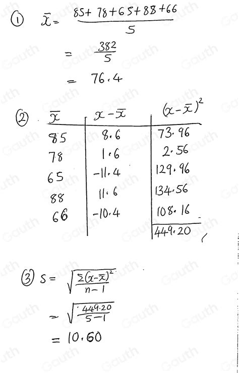 Solved: Measures of Variability: Standard Deviation We are going to ...