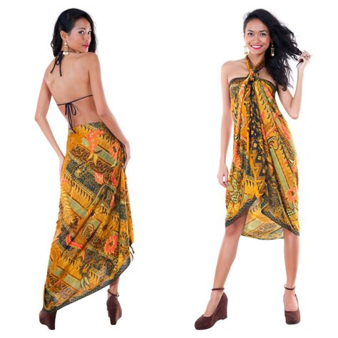 Womens Traditional Indonesian Batik Fringeless Cotton Sarongs *Assorted