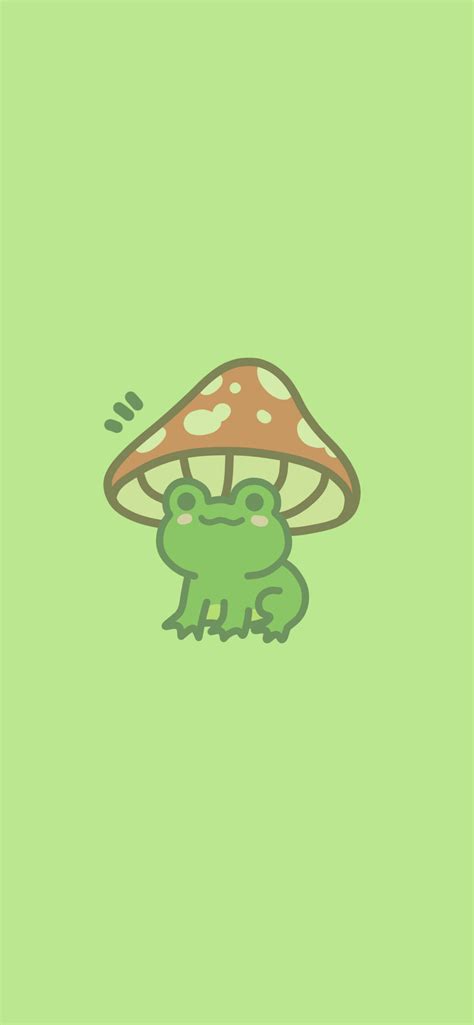 Cute Frog & Mushroom Green Wallpapers - Cute Frog Wallpapers