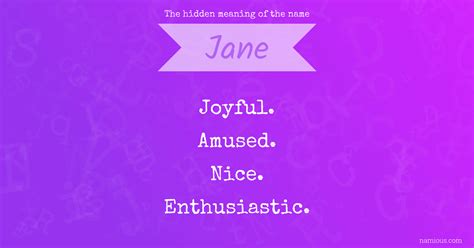 The hidden meaning of the name Jane | Namious
