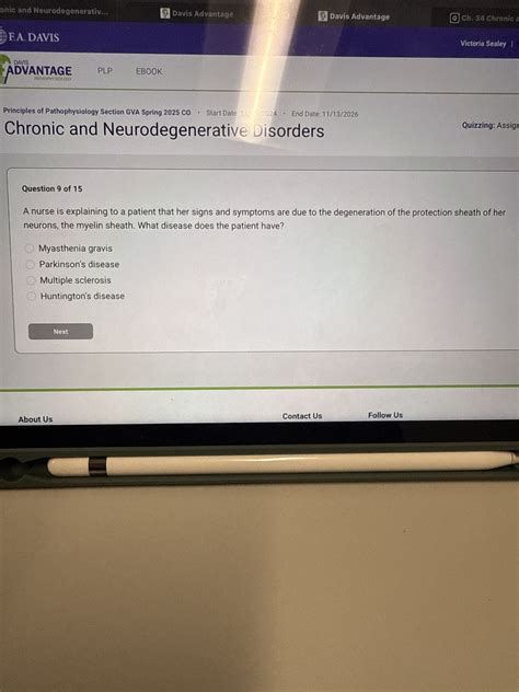 Question 9 ﻿of 15A nurse is explaining to a patient | Chegg.com