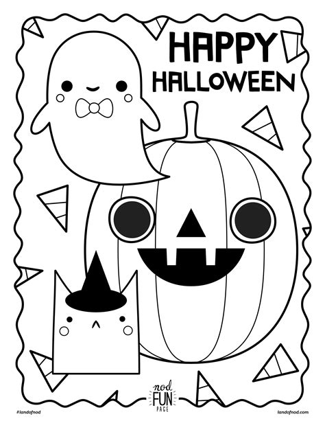 Cute Halloween Coloring Pages For Kids