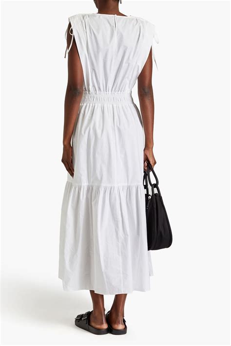 FRAME Tiered cotton-poplin midi dress | THE OUTNET