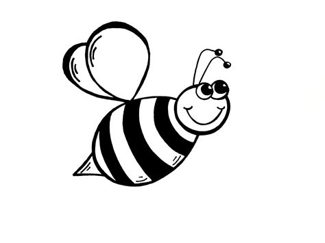Easy Bee Drawing at GetDrawings | Free download
