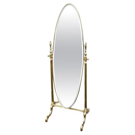 Antique Brass Floor Mirror at Diane Rearick blog