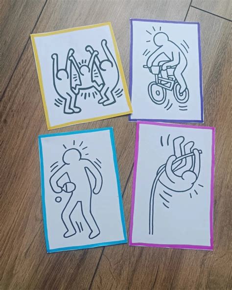 Des silhouettes façon Keith Haring - L ecole de crevette