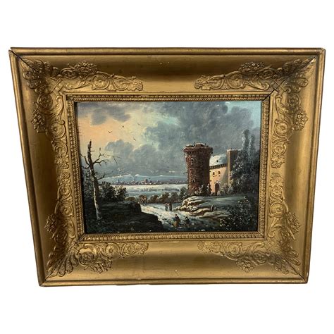 19th Century Dutch Oil On Artist Board Painting, Framed For Sale at 1stDibs