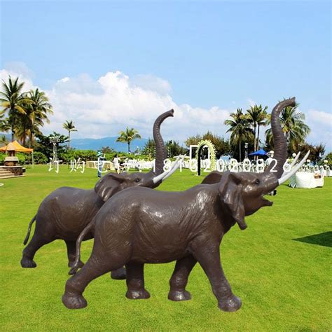 玻璃钢大象玻璃钢动物雕塑 - 卓景雕塑公司