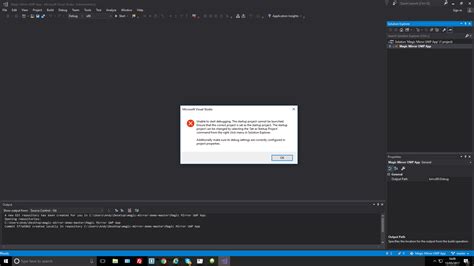 Visual Studio Cannot Start Debugging Because the Debug Target 的图像结果