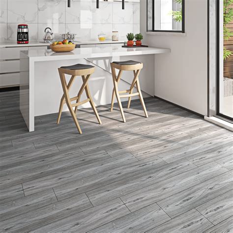 Faux Wood Floor Tiles Product: Native Wood White Oak (8"x48")