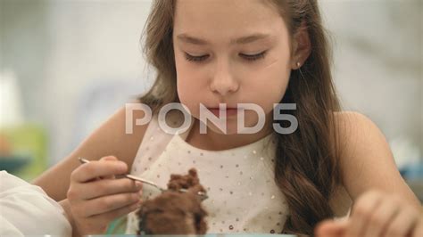 Cute Baby Eating Chocolate Cake