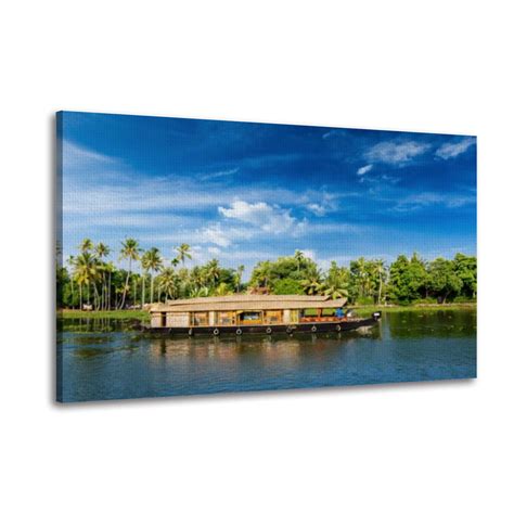 Canvas Wall Art Houseboat Kerala backwaters Wall Decor for Living Room ...