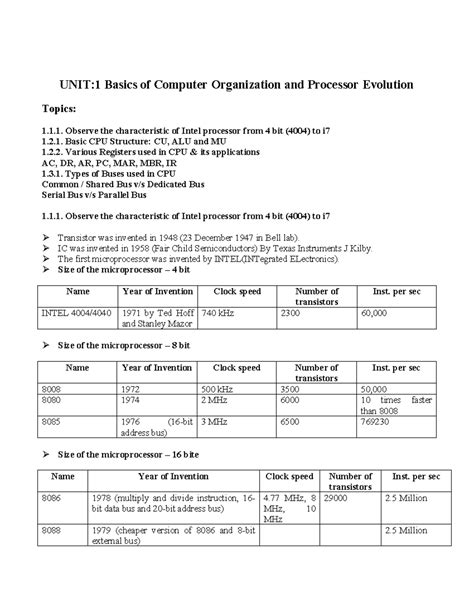 COA Imp - COA Imp - UNIT:1 Basics of Computer Organization and ...