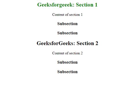 Section Tag in HTML 的图像结果