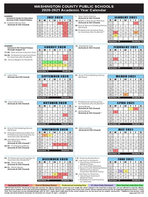 Wcps Calendar | PDF | Government