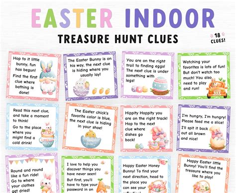 Easter Egg Hunt Clues For Kids Free