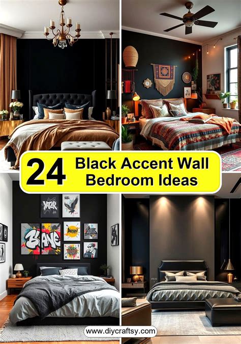 24 Black Accent Wall Bedroom Ideas for Bold Contrast