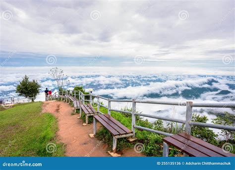 Couple Looking at the View, the Most Beautiful Place To See Clouds and Mist at the View in ...