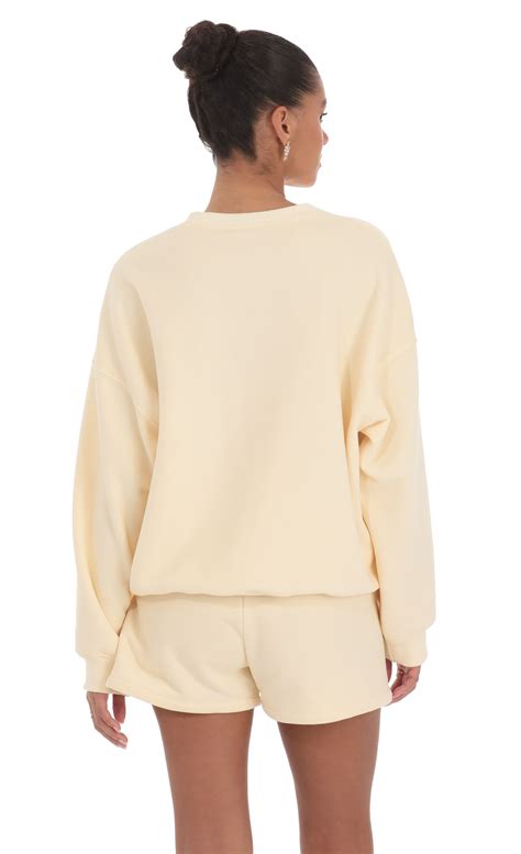 Fleece Oversized Jumper in Cream | Quarter zip sweatshirt, Women ...