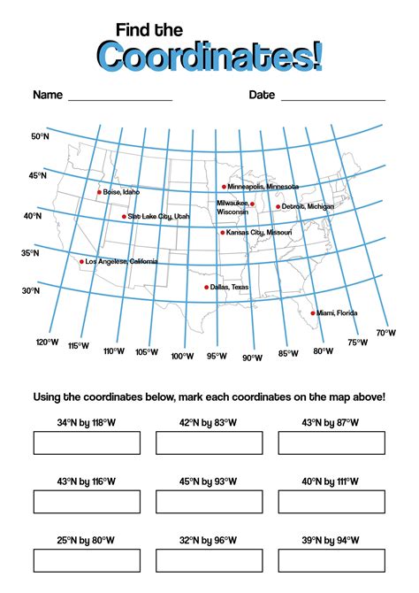 15 Latitude And Longitude Map Worksheet - Free PDF at worksheeto.com