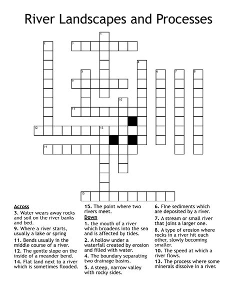 Long French River Crossword - prntbl.concejomunicipaldechinu.gov.co