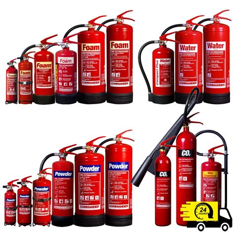 Fire Extinguisher, ABC Dry Powder, Foam, CO2 Carbon Dioxide, Water All ...