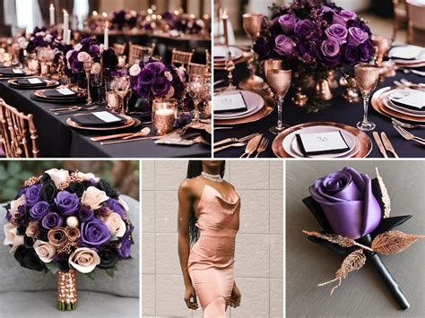 Dark purple and gold wedding theme | Beachweddingtips.com