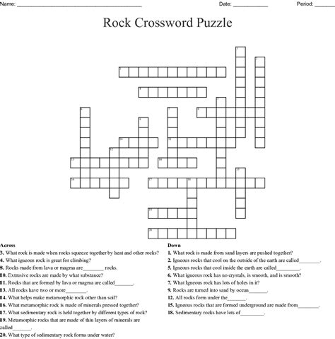 The Rock Johnson And Namesakes Crossword - prntbl ...