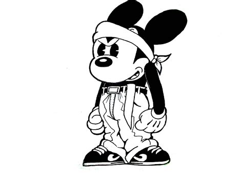 Gangster Mickey Mouse Drawing at PaintingValley.com | Explore ...