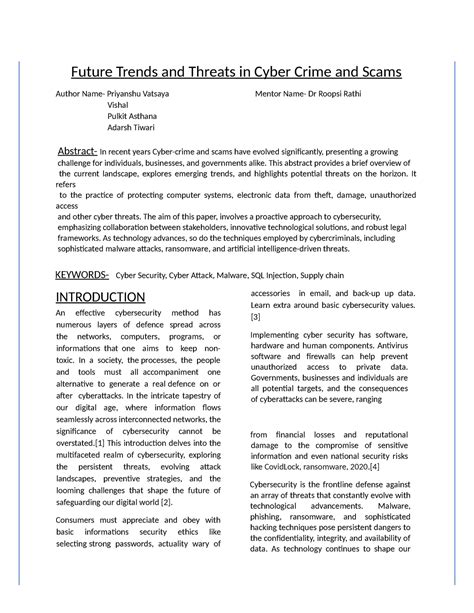 Cyber Security ALL DONE1PMC - Future Trends and Threats in Cyber Crime ...