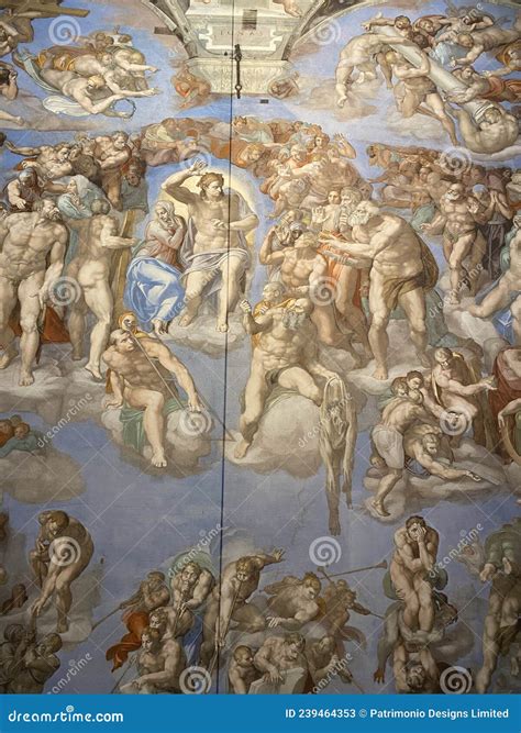 Close-up Photo of the Last Judgment Ceiling Fresco Painting by ...