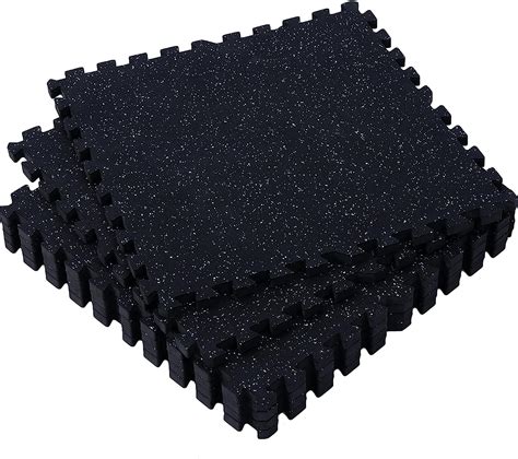 EPDM Gym Flooring Tile White - Black | MiracleFitness UAE