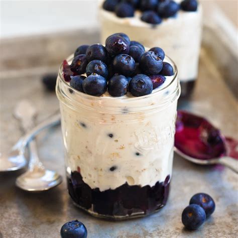 Blueberry Overnight Oats - 5 Ingredients and Extra Creamy!