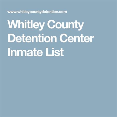 Whitley County Jail Bookings 2020 at Barbara Dixon blog