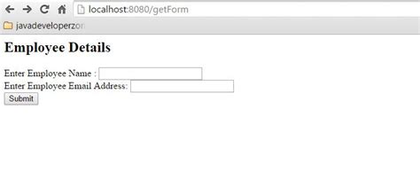 Image result for To Display Inputs of HTML Forms Using Spring Boot