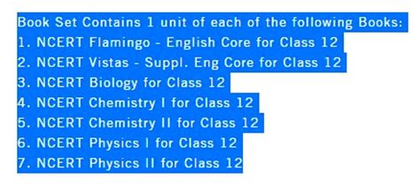 NCERT Science (PCB) Complete Books Set For Class -12 (English Medium ...