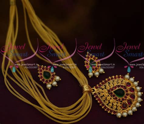 PS10596 Kemp Red Green Pendant Multi Strand Light Weight Delicate ...