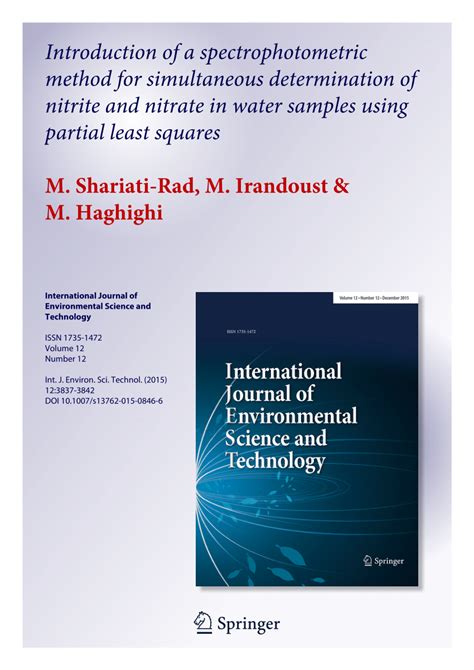 Image result for Nitrate Test Using Spectrophotometer Method