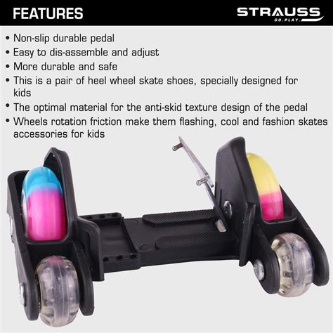 Multicolor Strauss Street Quad Roller Skates: Gliding with LED Wheels ...
