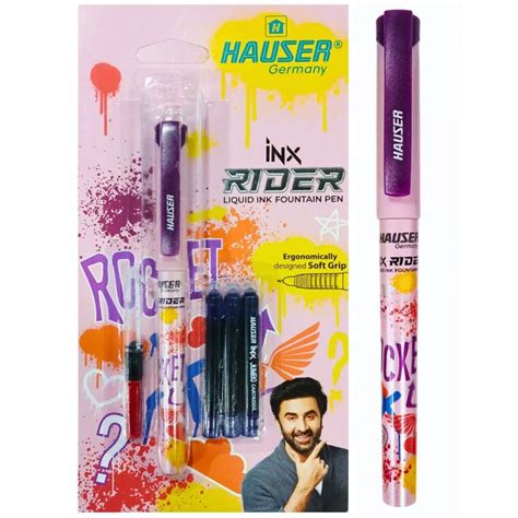 Buy Hauser INX Rider Liquid Ink Fountain Pen Blue...