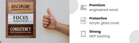 Chaka Chaundh Discipline Rectangular Photo Frames For Wall Motivational ...