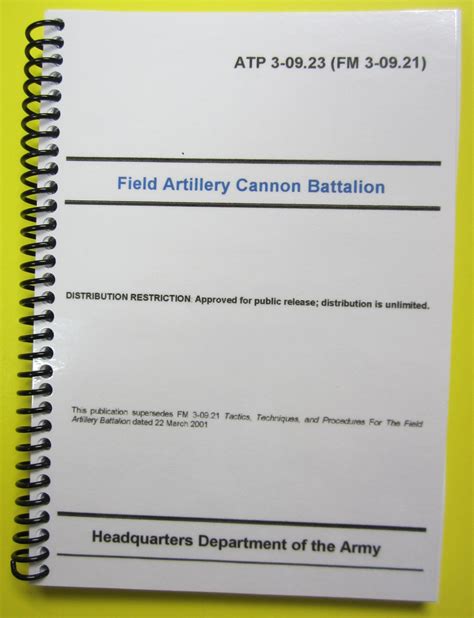 TC 3-09.81 Field Artillery Manual Cannon Gunnery -BIG size – My Army ...
