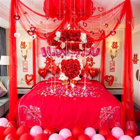 婚房布置套装结婚男方中式新房卧室装饰创意浪漫气球套餐女方婚礼-阿里巴巴