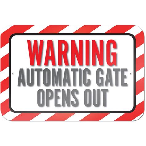 Image result for Ext Gate Open Automatically Sign