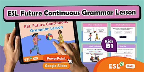 ESL Future Continuous Grammar Lesson {Kids}